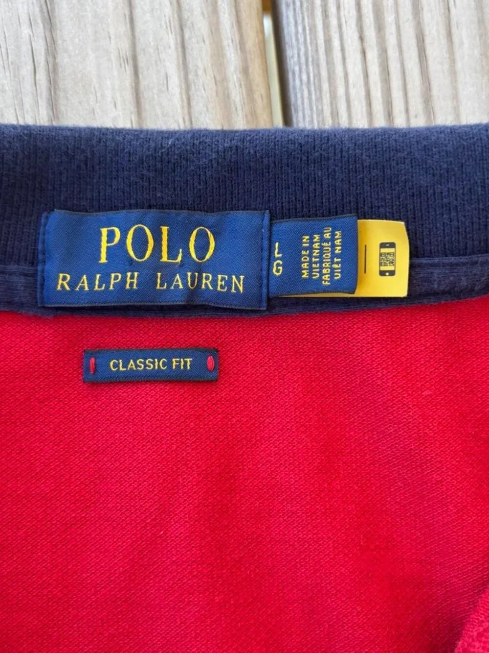 Polo Ralph Lauren Polo Team Shirt Collared Red/White/Blue Classic Fit Large